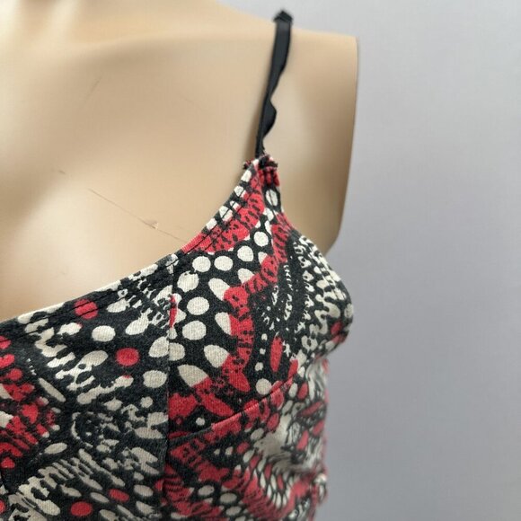 Volcom‎ Printed Crop Bralette Scoop Neck Adjustable Straps Mid-Racerback M - Picture 5 of 8